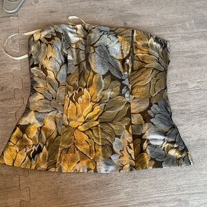 Lilly Pulitzer Gold Metallic Strapless Top